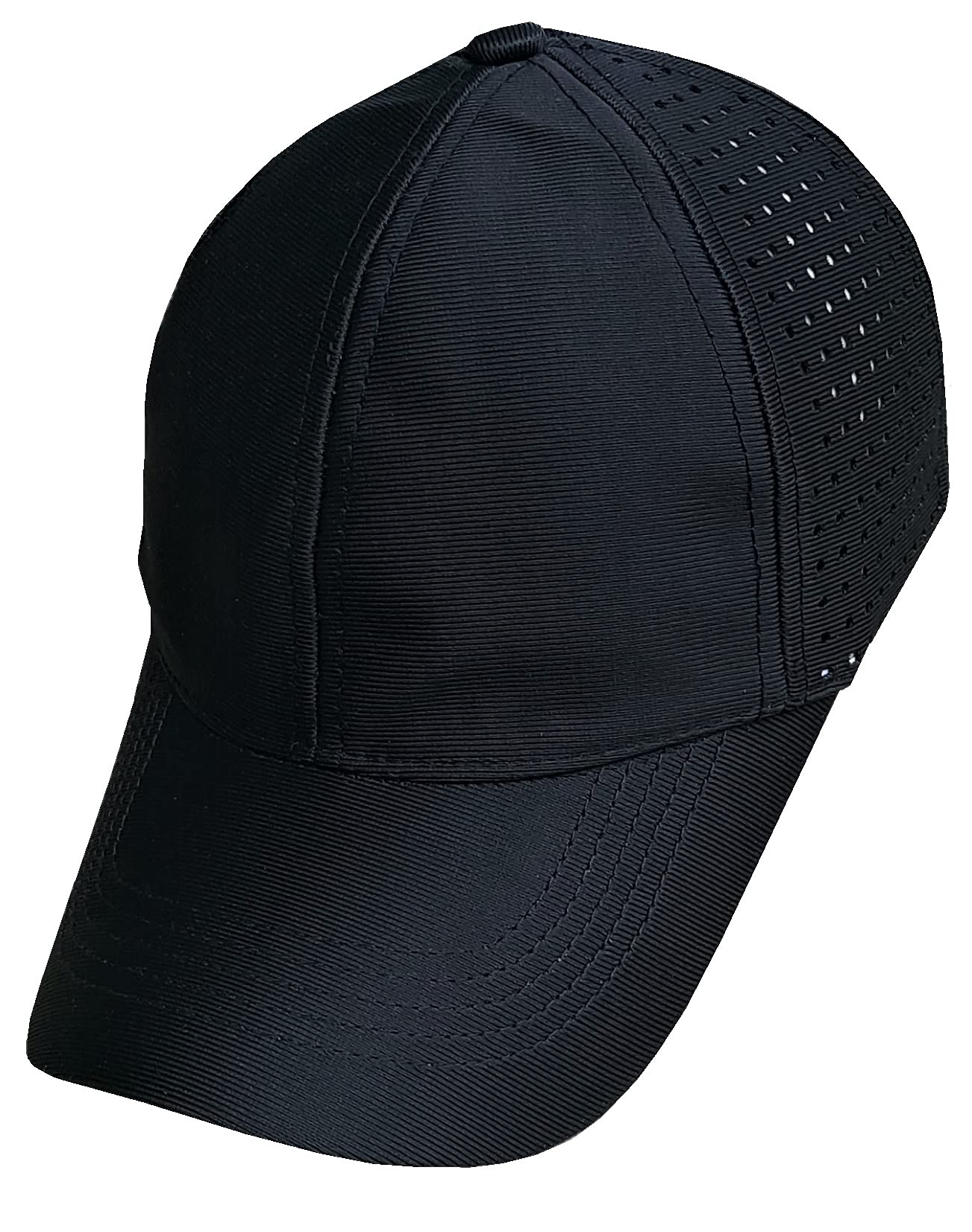 POSHINGPlain Long Peak Black Dotted caps