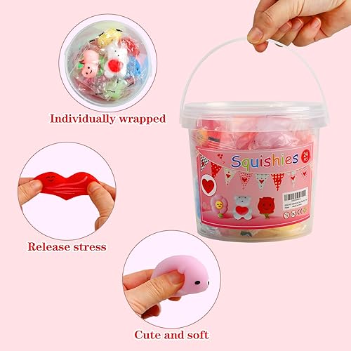 Miniatura 25 de Juguetes esponjosos Mochi de Halloween, 24 piezas de juguetes esponjosos, regalos de fiesta de Halloween para niños y niñas, premios de aula