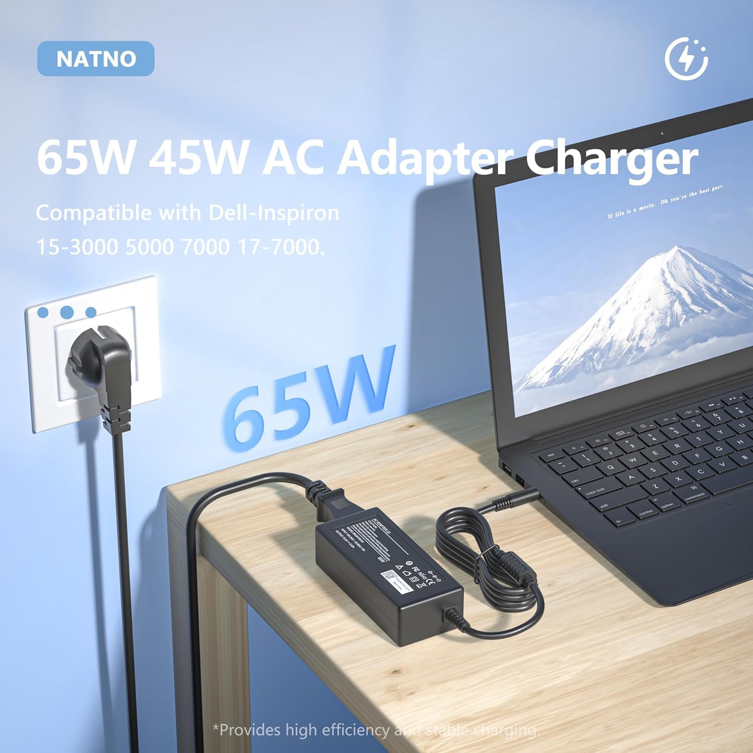 Caricatore Alimentatore 65W 45W per Dell-Inspiron 15-3000 15-5000 15-7000 17-7000 17-5000 14-7000 13-7000 11-3000 2 in 1 Serie 3583 3593 7506 7573 Latitude 3520 3420 3410 Caricabatterie Adattatore