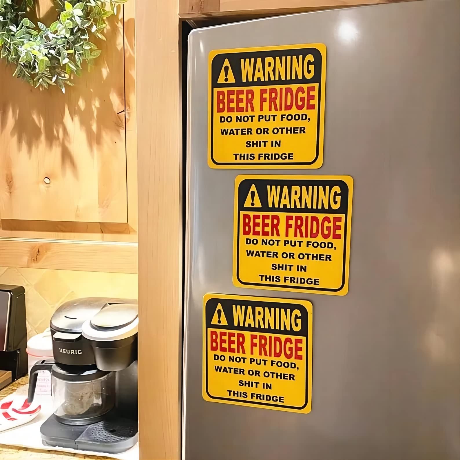 Aimant De Réfrigérateur « Beer » - Ne Pas Mettre De Nourriture, D'eau Ou Autre Dans Ce Réfrigérateur