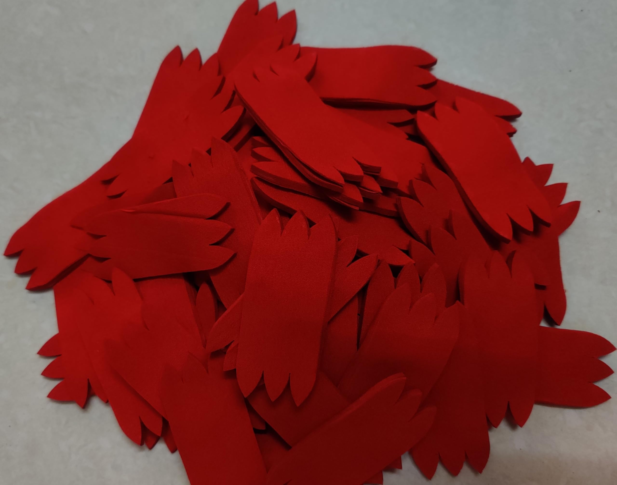 Laser Cutting Petals | Fabric Petals | Laser Cutting Petals for Garland | W Shape | Size: 2.5 x 1 inch | 250 Grams (Red)-picture-35