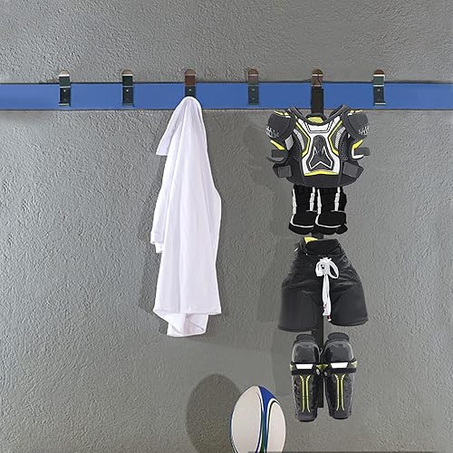 Miniatura 5 de AMQTSLM Percha de hockey portátil para colgar, estante de secado de equipos y organizador de equipo con 5 ganchos, regalos de hockey para uso