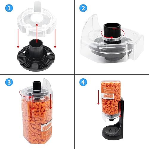 Miniatura 2 de Dispensador de tapones para los oídos, con 1000 tapones de espuma SNR recargables de 38 dB, montados en la pared, protección auditiva para disparos,