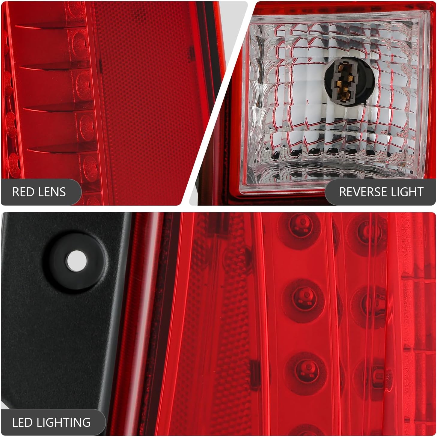 DNA MOTORING Factory OE Style LED Passenger Side (Right) Taillight Assembly Compatible with Cadillac Escalade 2007-2014 / ESV 2007-2014,GM2800232,OEM-TL-081-R
