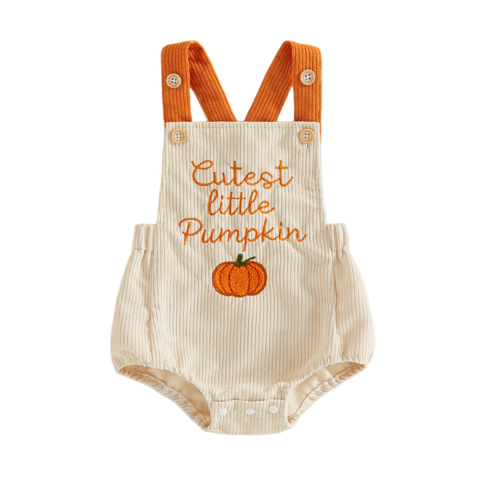 SANSIWU Toddler Boy Girls Halloween Outfits Infant Bee Pumpkin Bubble Romper Overalls Newborn Onesie Bodysuit Party Photoshoot Outfits (B-01, 6-12 Months) — image 1