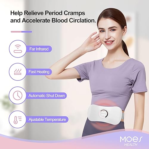 Miniatura 2 de Almohadilla térmica portátil inalámbrica, almohadilla térmica menstrual para calambres, dolor de espalda o vientre, almohadilla térmica de regalo