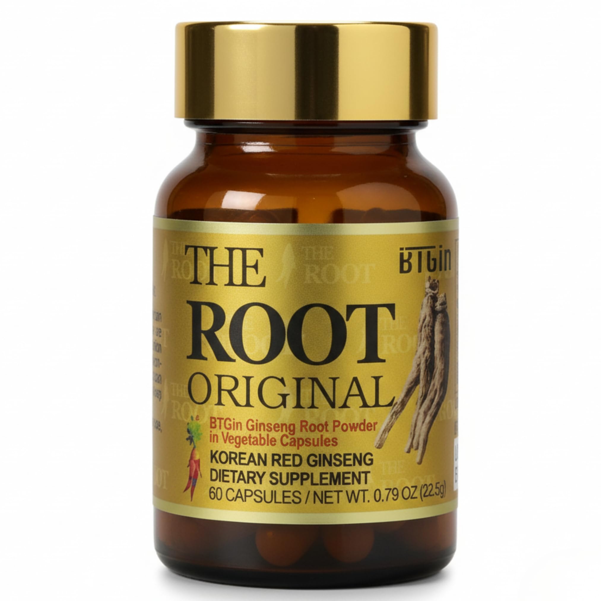 Korean Red Ginseng Capsules, Natural Energy Supplements The Root Original Enriched with Pure Ginsenosides Rg3 Premium Ginseng Supplement