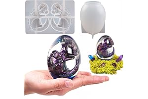 2 Pack Dragon Egg Mold Dinosaur Mold Silicone Mold for Resin Dragon...