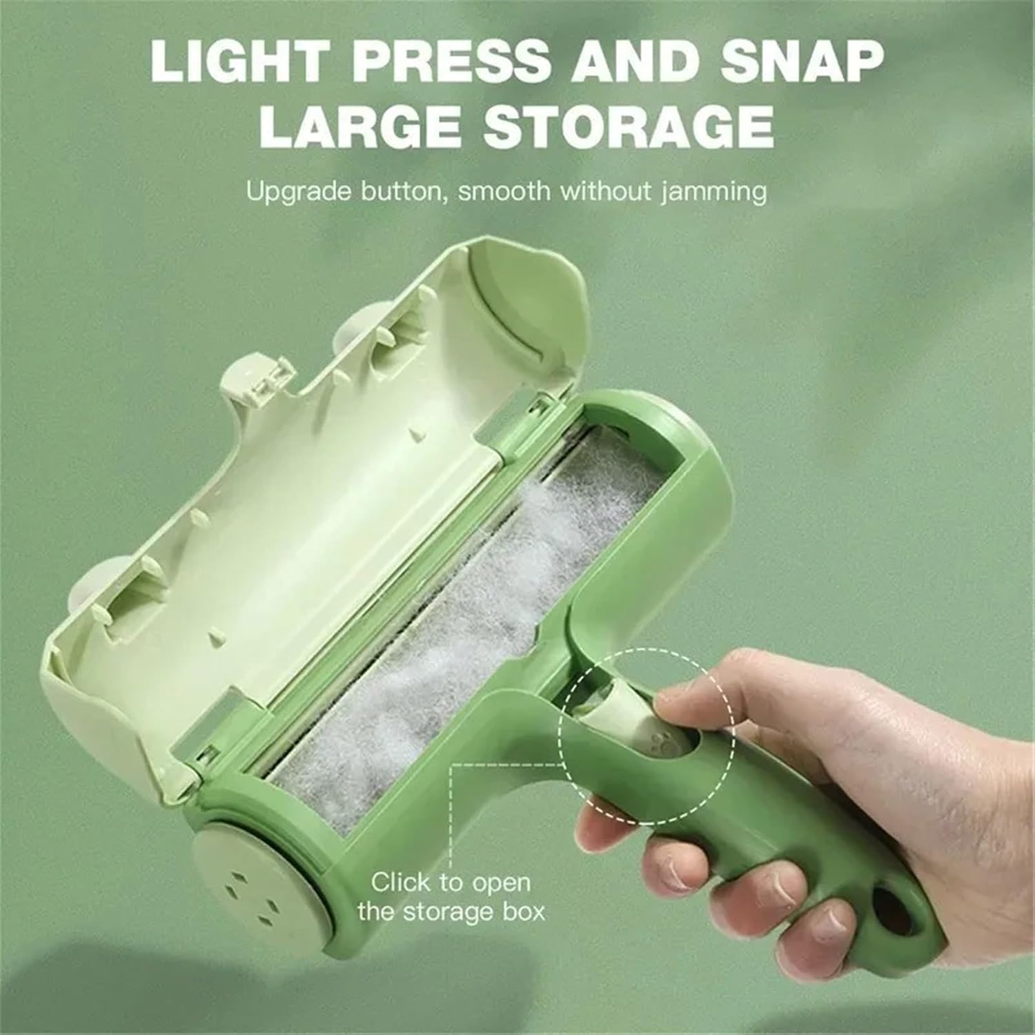Pet Hair Remover Roller Self-Cleaning Lint Roller Brush for Furniture, Clothes, Carpet(Green)