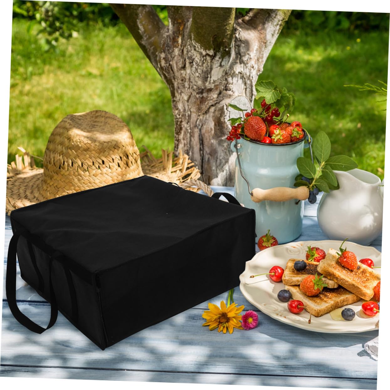 TOYANDONA 2pezzi Borsa Termica Piccola Borsa Scalda Pizza Portavivande Isolato Scaldavivande per Catering Isolata