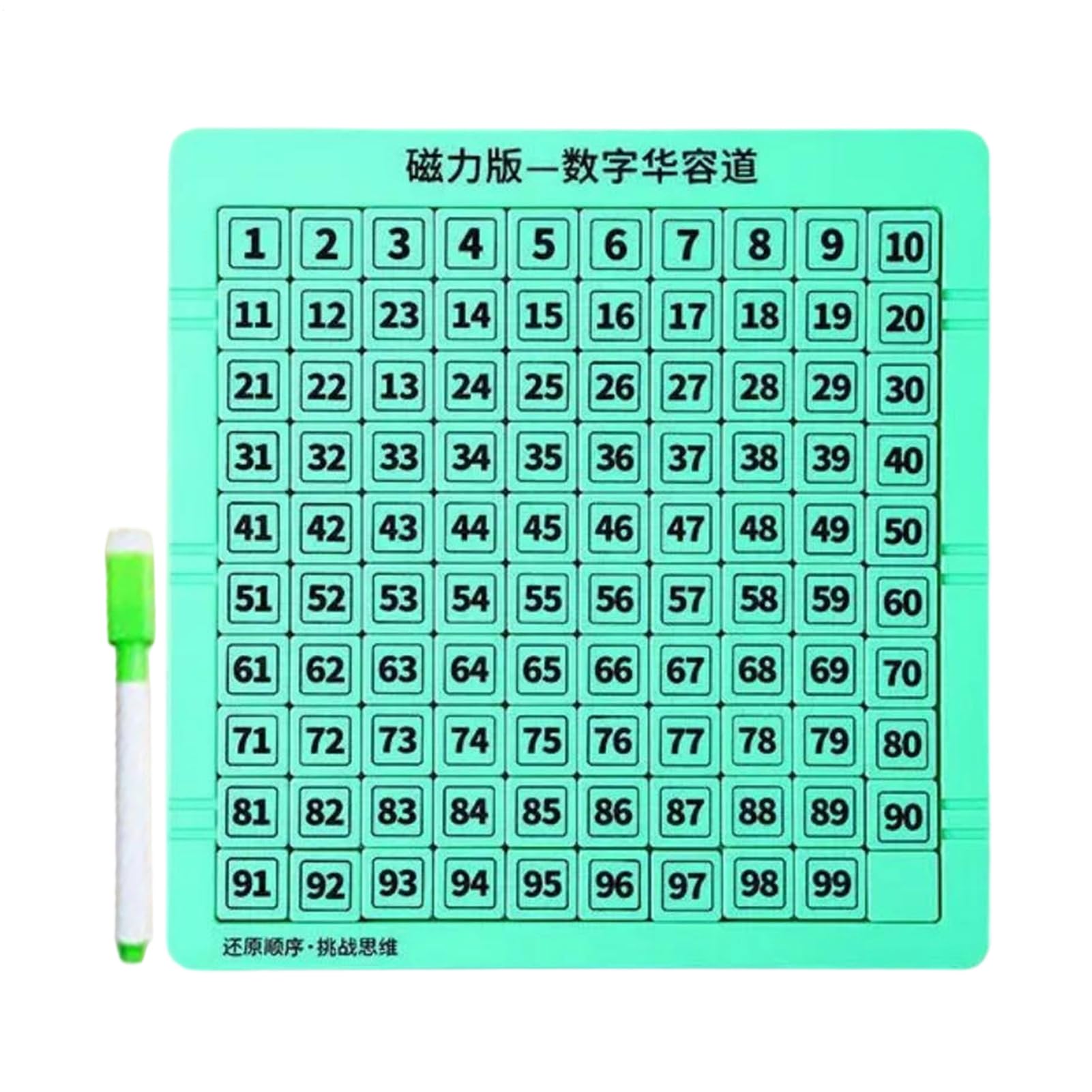 Tabla de Números 1-99 - Tabla de Cientos Magnético, Deslizante, Juego De Matemáticas Temprano | Tabla De Puzzle De Números Magnéticos para Aprendizaje Adolescentes