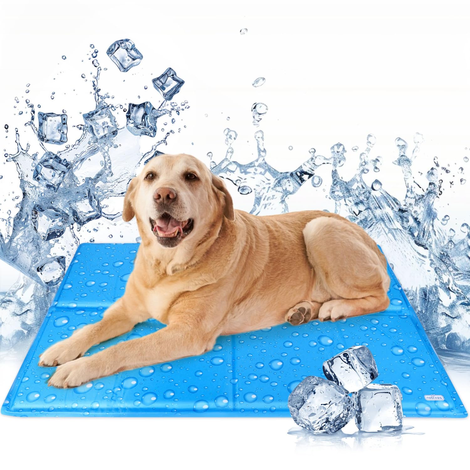 Nobleza Tappetino Refrigerante Cane Grandi, Tappeto Rinfrescante per Cani in Gel Non Tossico, Auto Rinfrescante Lavabile, Cuccia Cane Refrigerante, XL, 110x70CM