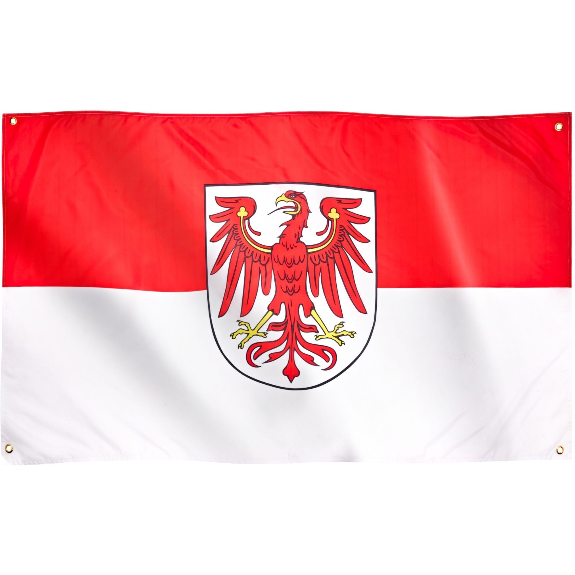 Runesol Brandenburg Flag, 91x152cm, 3ft x 5ft, Landesflagge Brandenburgs, 4 Grommets, Eyelet in Every Corner, Premium Flags