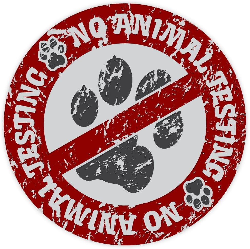 Amazon.com: No animal testing red circle sticker decal 4