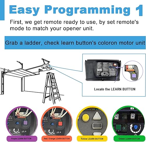 Miniatura 10 de 877MAX - Teclado inalámbrico para puerta de garaje sin llave para LiftMaster 377LM 877LM 977LM 977LM Teclado compatible con Sears Craftsman