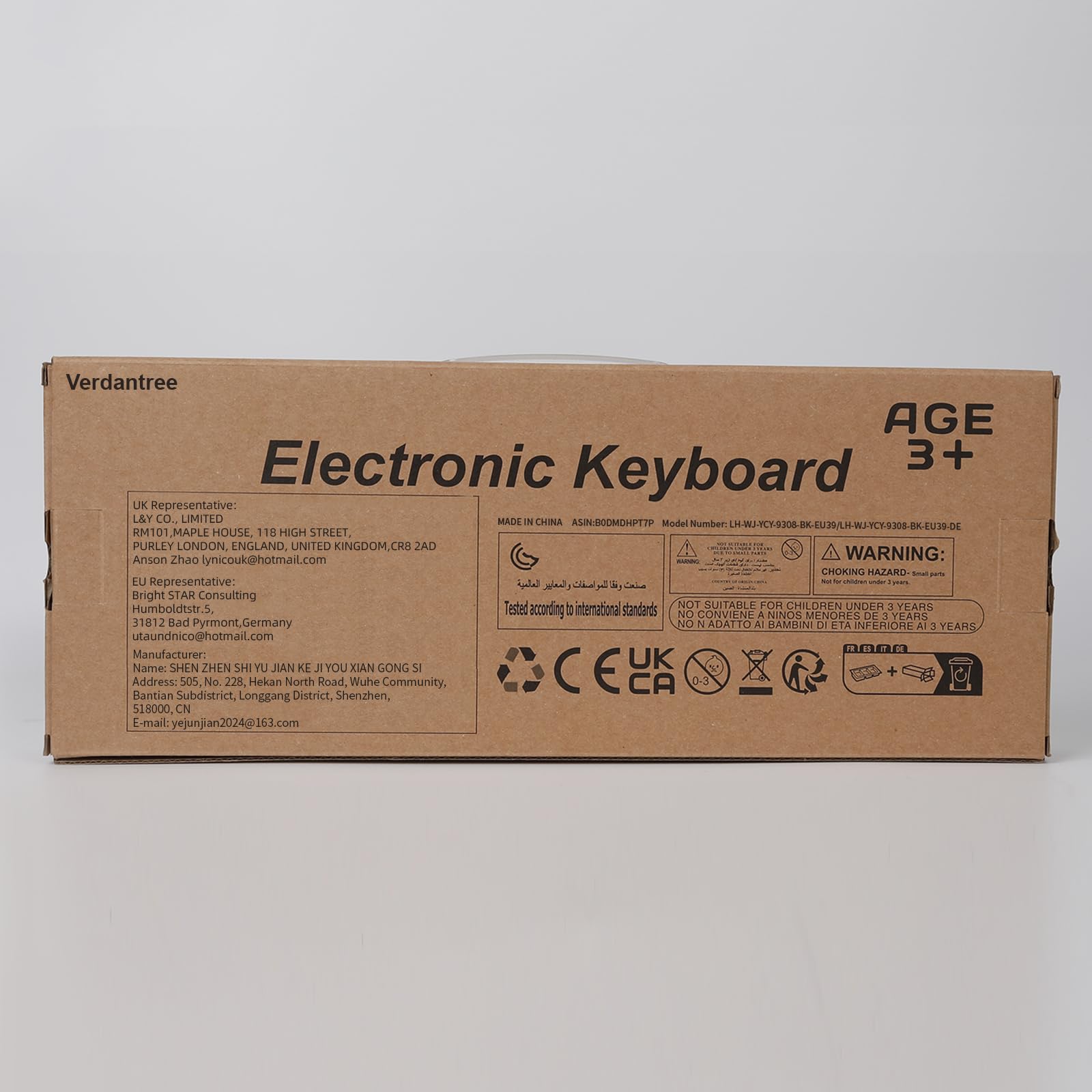Verdantree Pianola Bambini 37 Tastiera Elettronica Musicale con Microfono, Pianola per Bambini Media Portatile Multifunzione, Music Giocattolo Educativo Regalo per 3 4 5 6 7 8 Ragazzi Ragazze