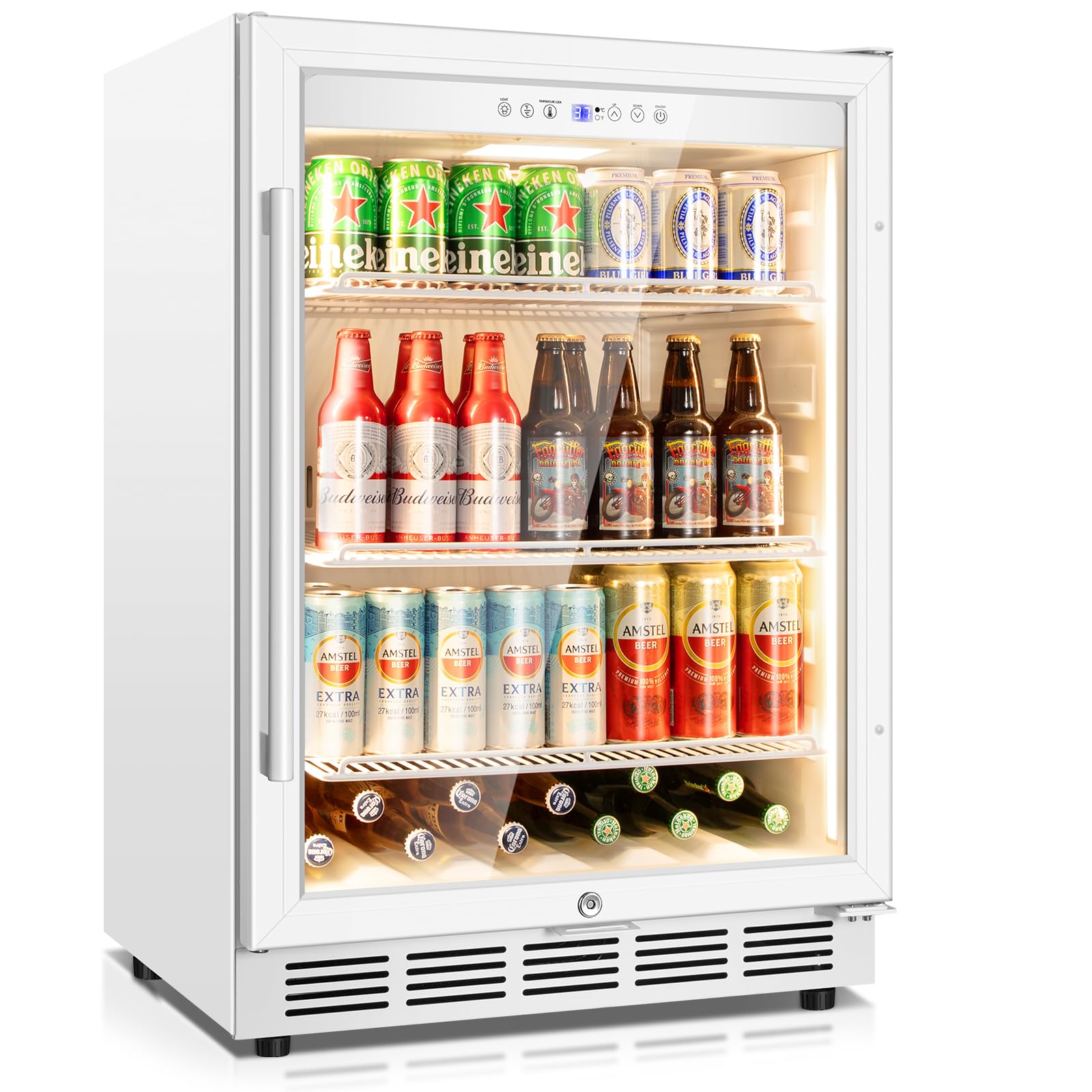 Tylza Beverage Cooler with Glass Door