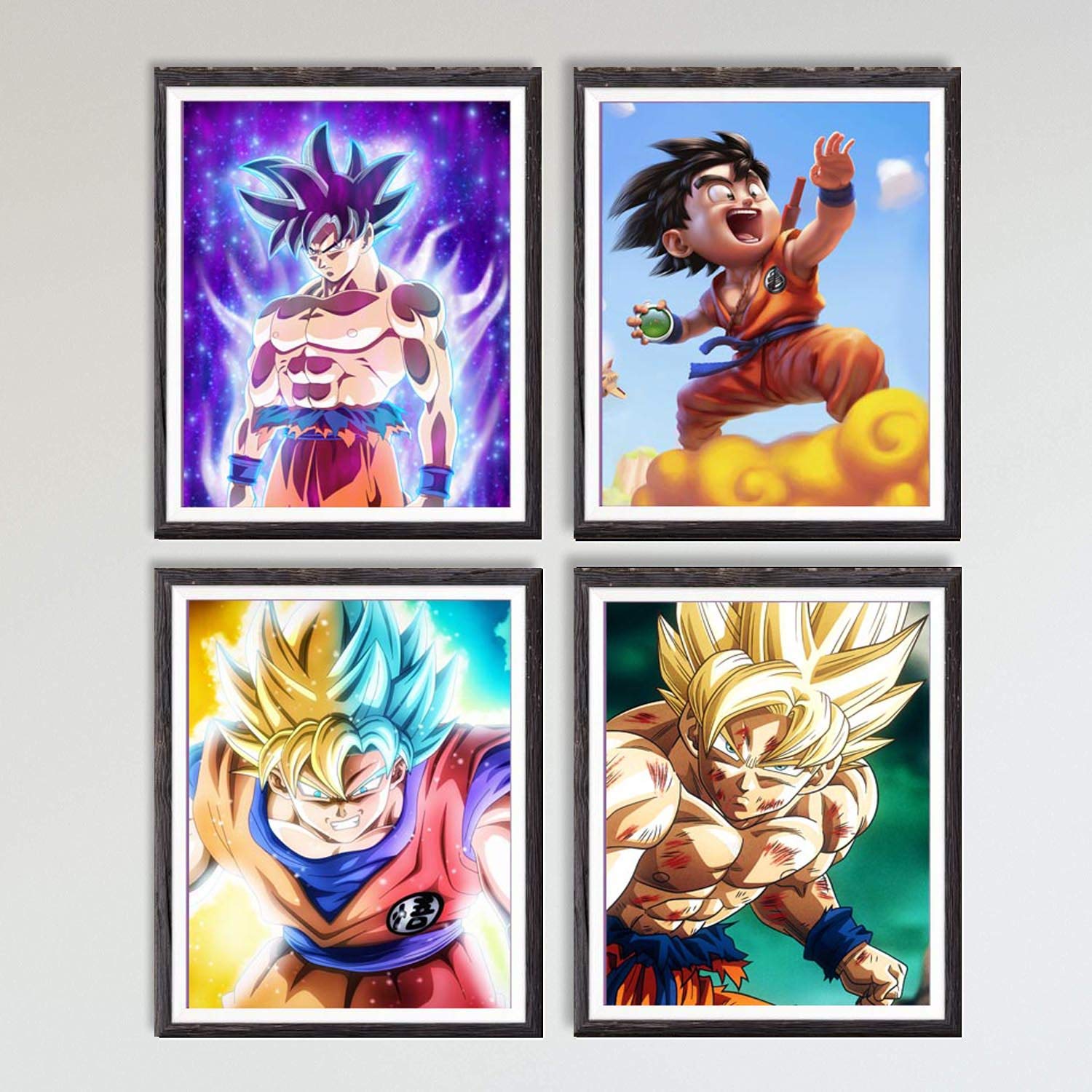 Japanese Manga Anime Ultra Dragon Hero Son Gonku Canvas Art Print For Wall Decoration 8 X 10 Inches No Frame Set Of 4 Amazon Com Au Home
