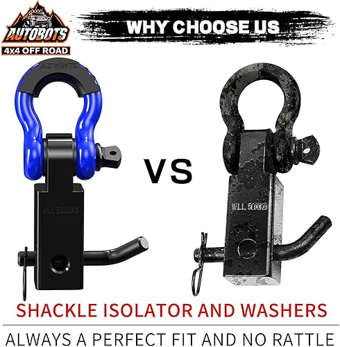 Miniatura 19 de AUTOBOTS - Receptor de enganche de remolque de 2 pulgadas, 35.000 libras de resistencia a la rotura, receptor de alta resistencia con tornillo