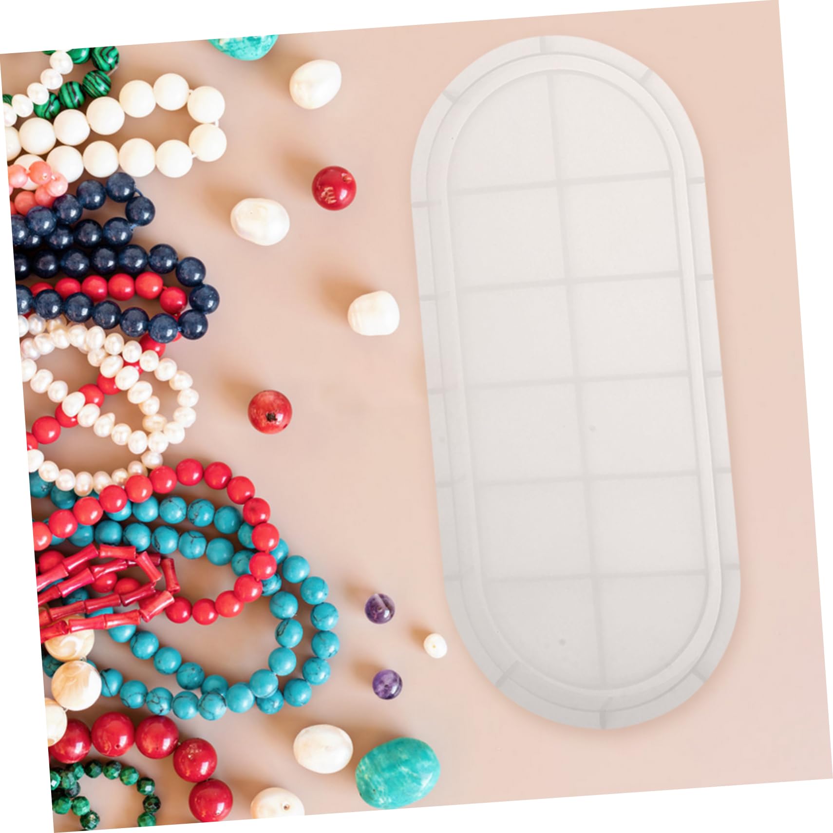 VILLCASE 5pezzi Stampo in Silicone Ovale Per Resina Epossidica Per Bigiotteria Per in Resina Per Gioielli Fai Da Te