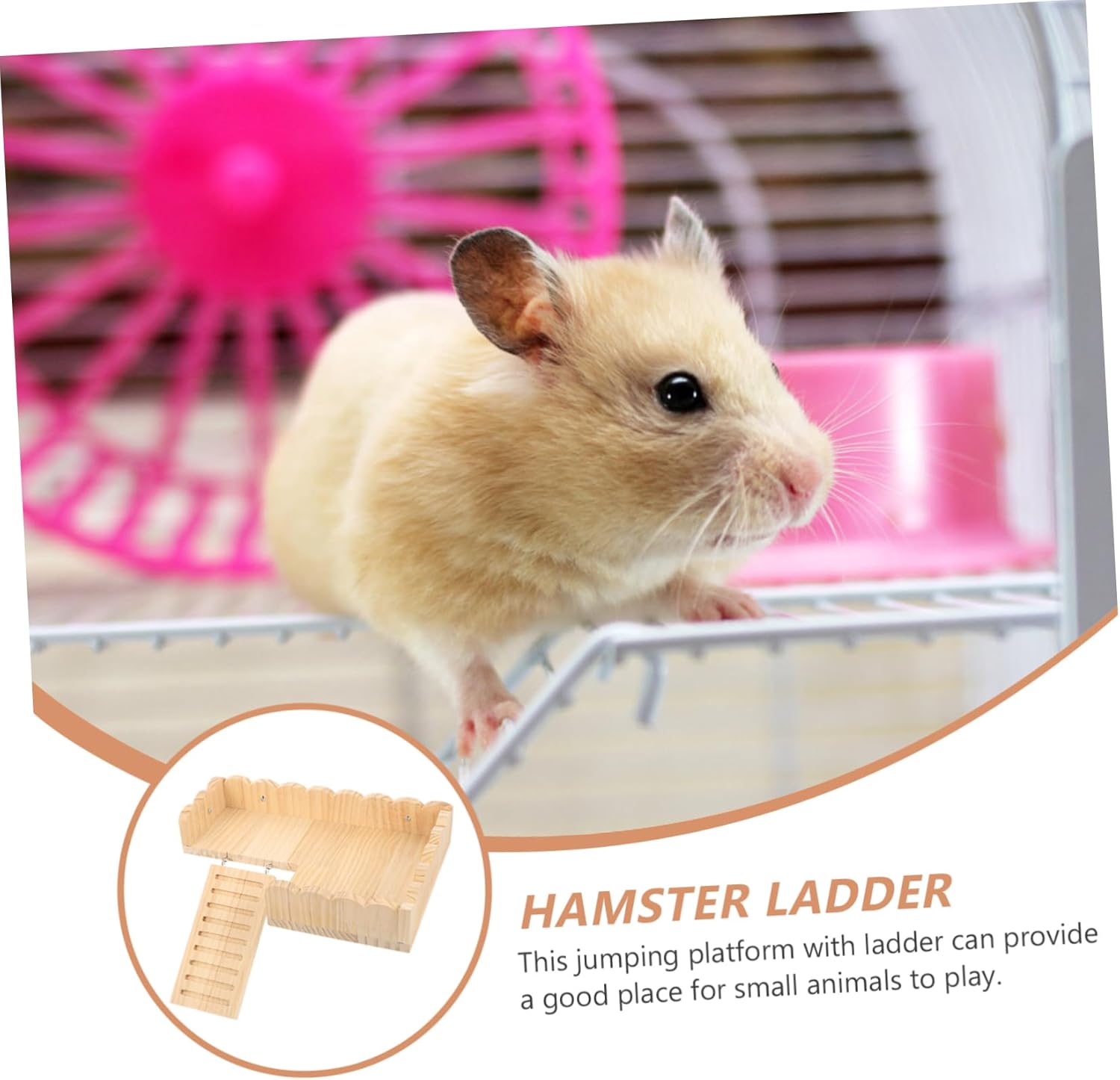 Levemolo 1set Hamster Toy Set Platform Ladder Guinea Pig Cage Ramp Pet Accessory