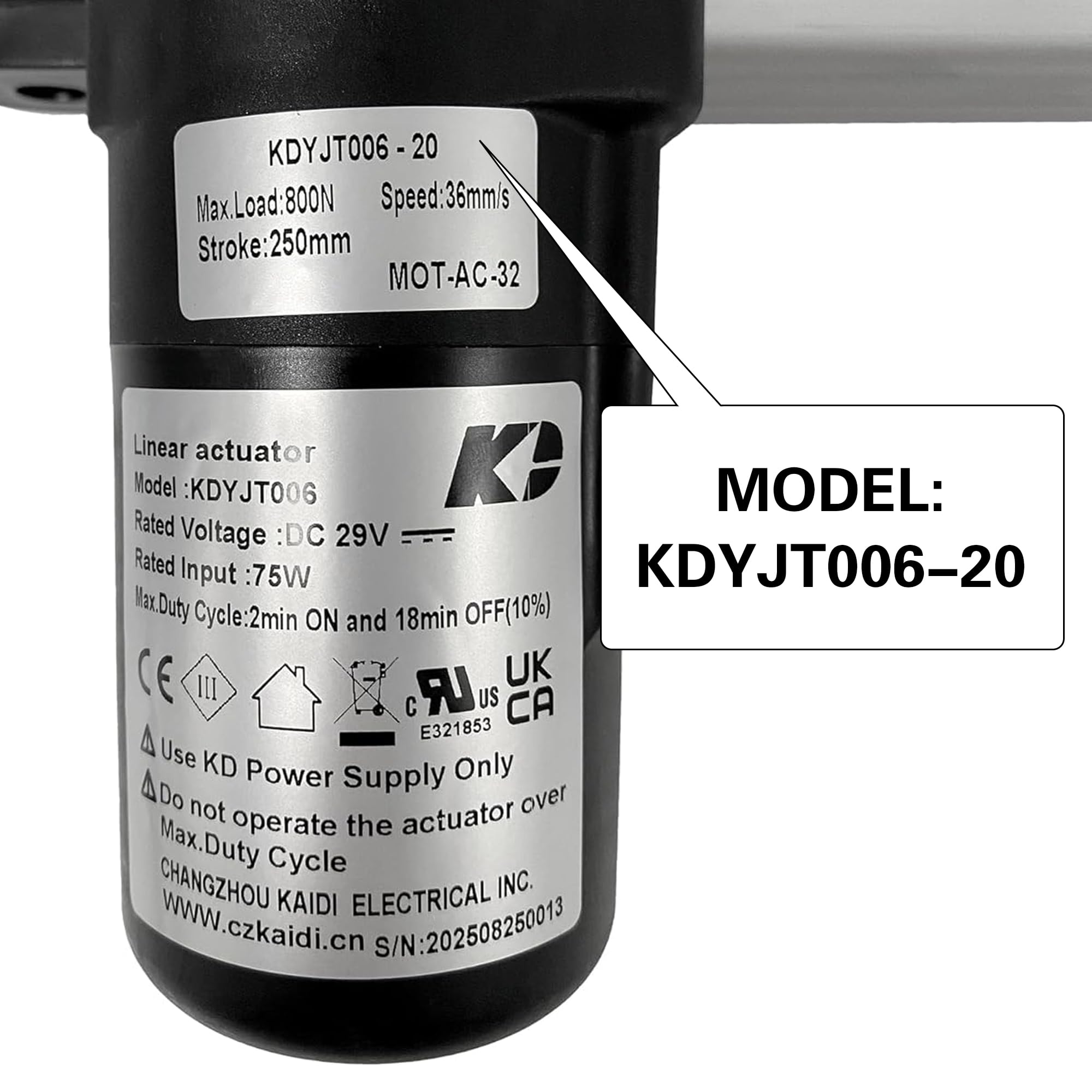 Kayページ Amazon.com: Linear Actuator Kaidi Model KDYJT006-20 Power Recliner