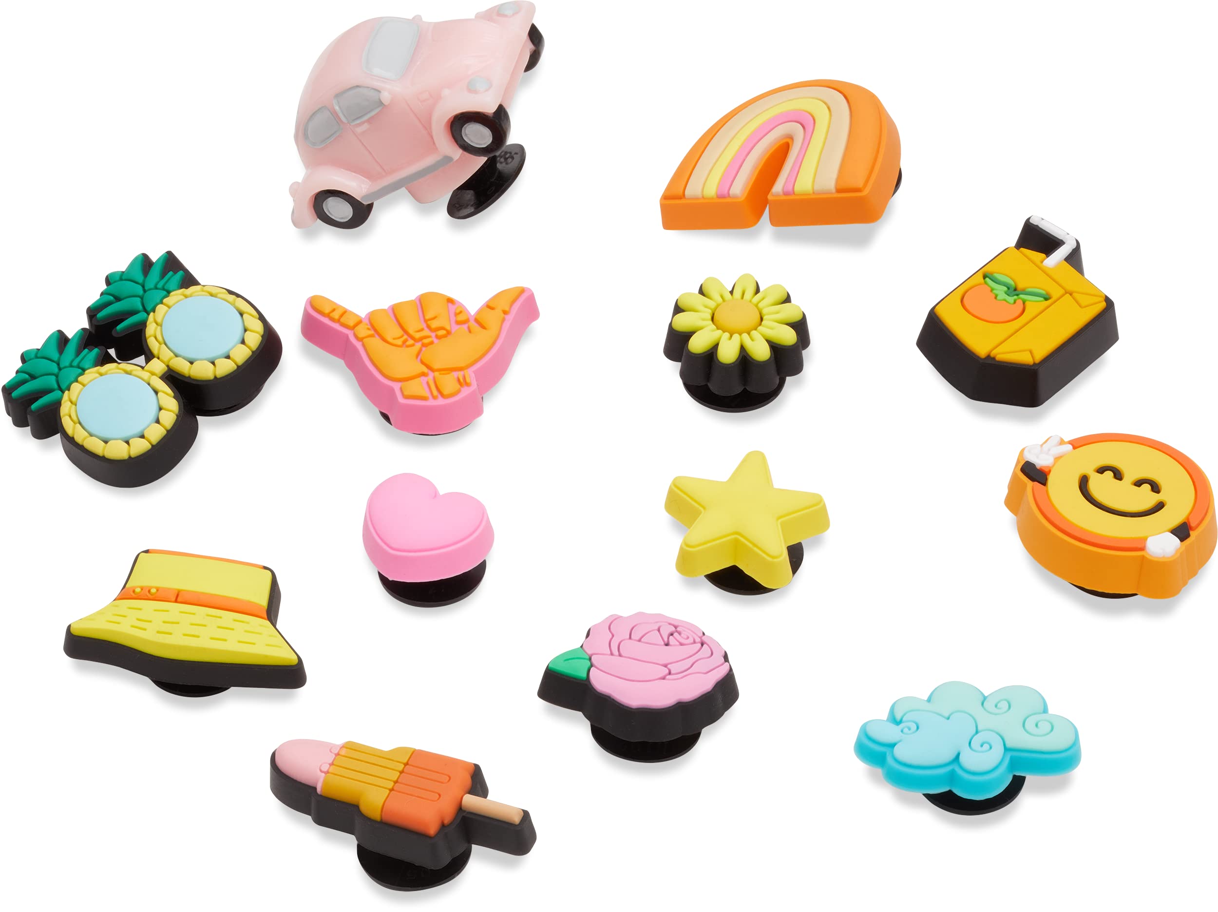 Crocs Jibbitz 13-Pack Shoe Charms | Jibbitz, Pink and Yellow Summer, One Size