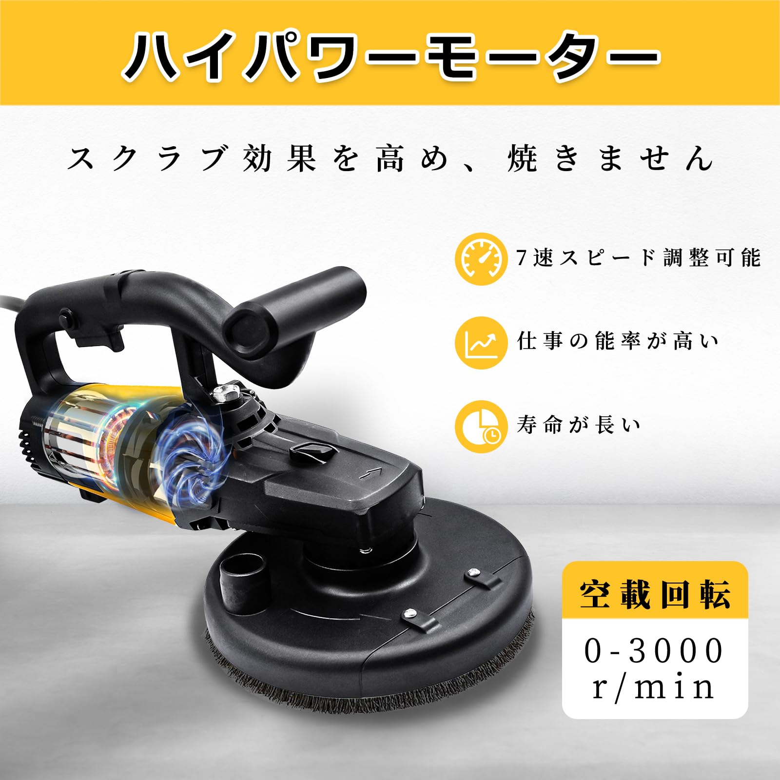 Amazon | Howhite コンクリートカンナ 7段階変速可能 高速型