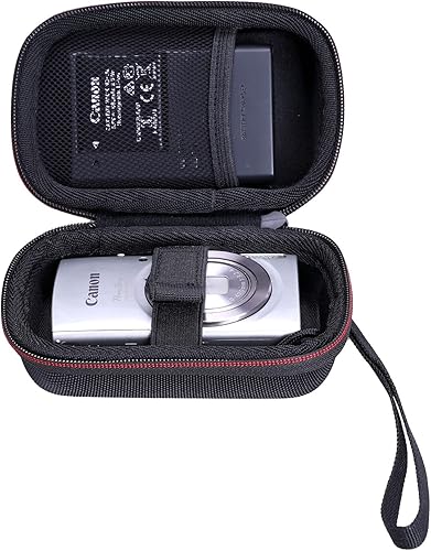 L LTGEM Estuche duro para cámara digital Canon PowerShot ELPH 360180190 - Bolsa protectora de almacenamiento (negro)