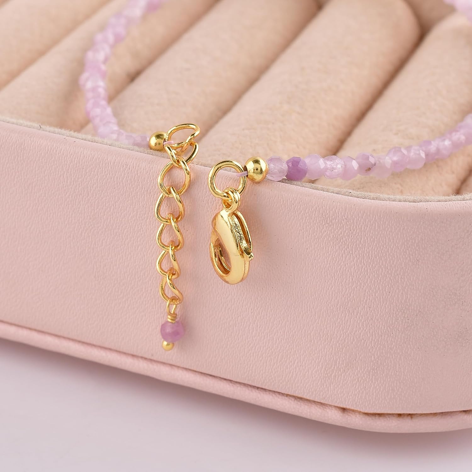 InfinityGemsArt Natural Gemstone Gold Bracelet For Women, Birthstone Crystal Stone With Freshwater Pearl Beaded Jewelry, Gold Plated Chain 8 Inch - Image 5