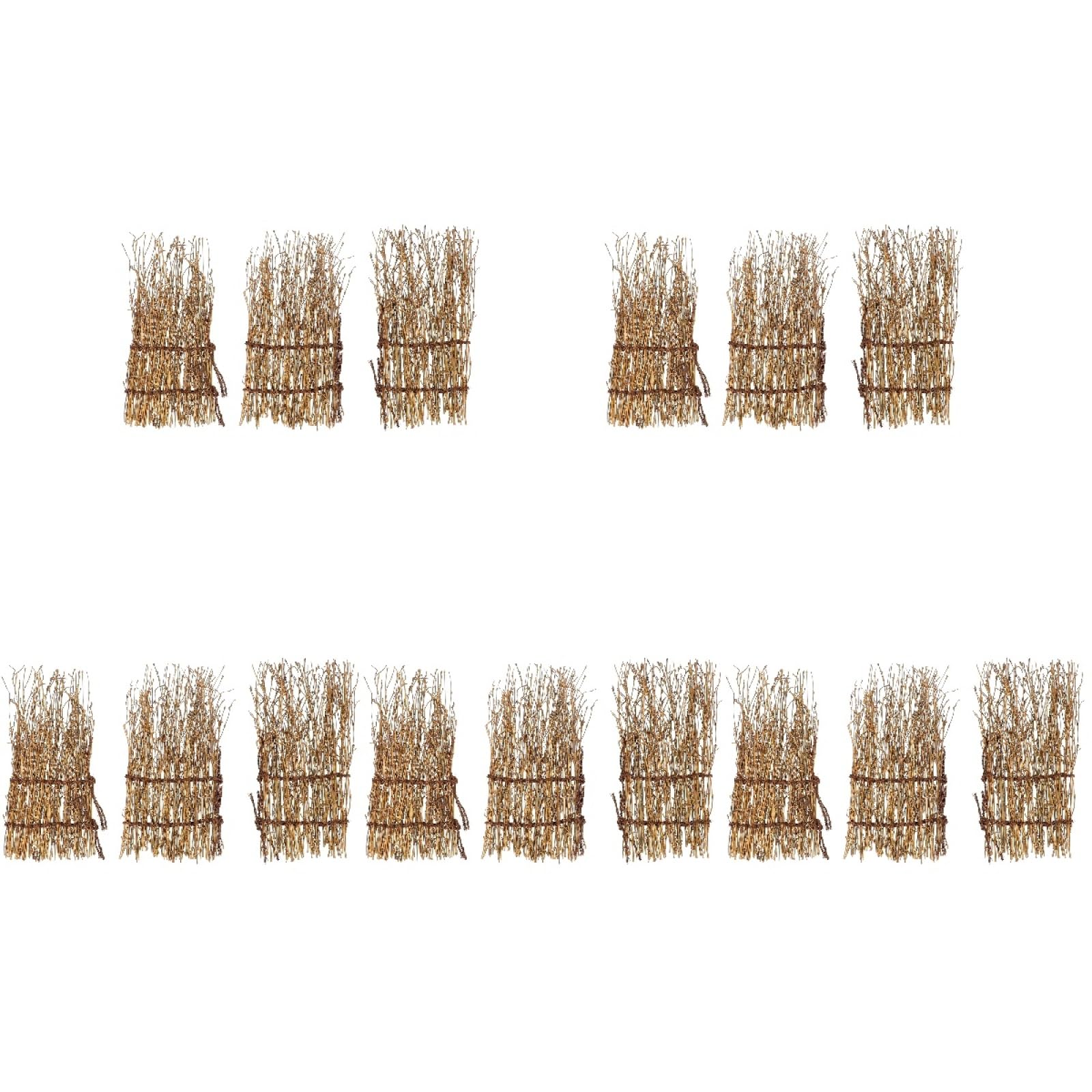 GANAZONO 15 pcs Hotel Restaurant Plate Miniature Sushi Fence Decor for Sashimi fengshui Decoration Sushi Boat Desk top Decor Sashimi Backdrop Bamboo Wooden Flower Pot Ice Tray Bamboo Silk