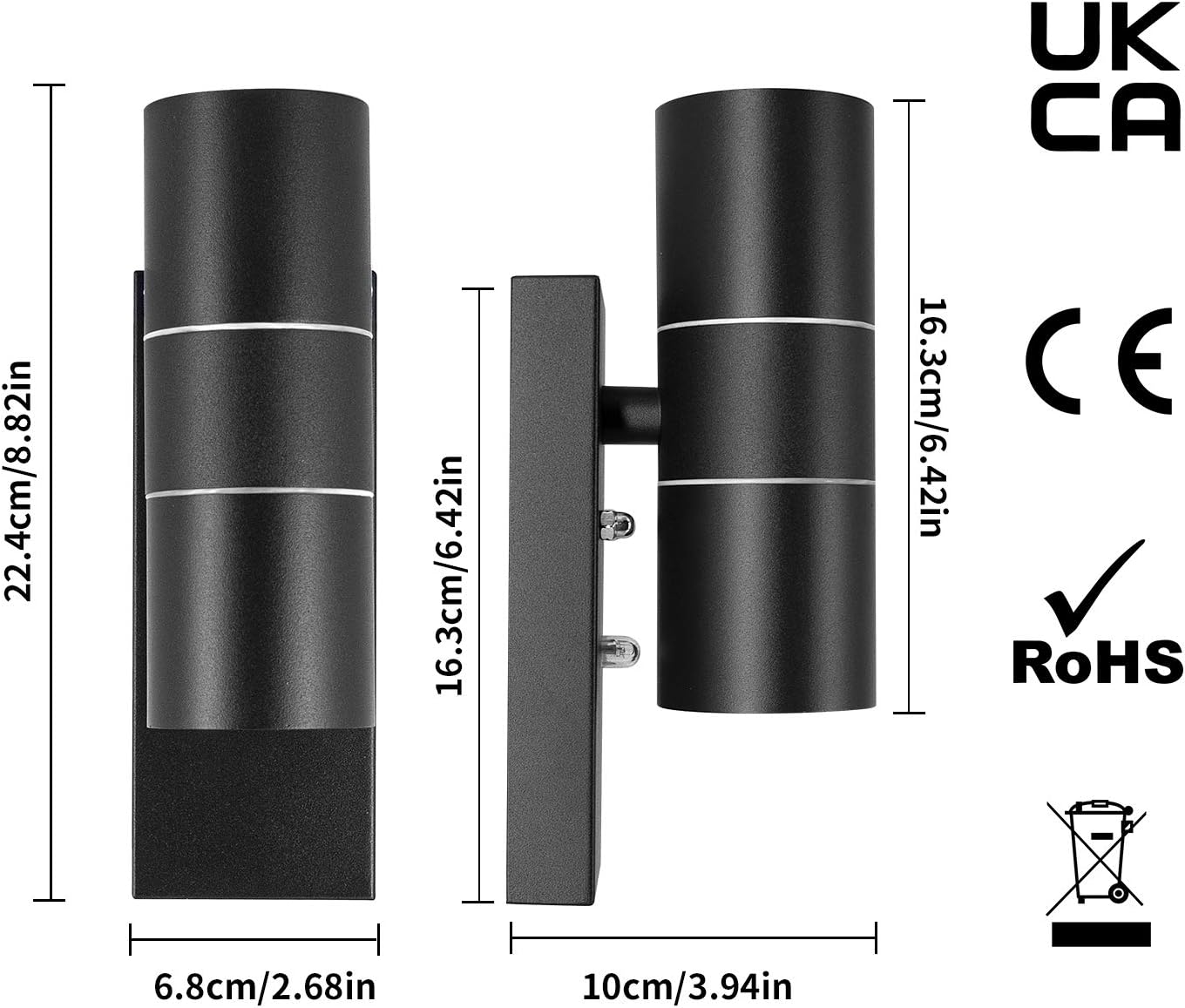 Wondlumi Dusk Till Dawn Wall Light Outdoor Lights, Outside Lights with
