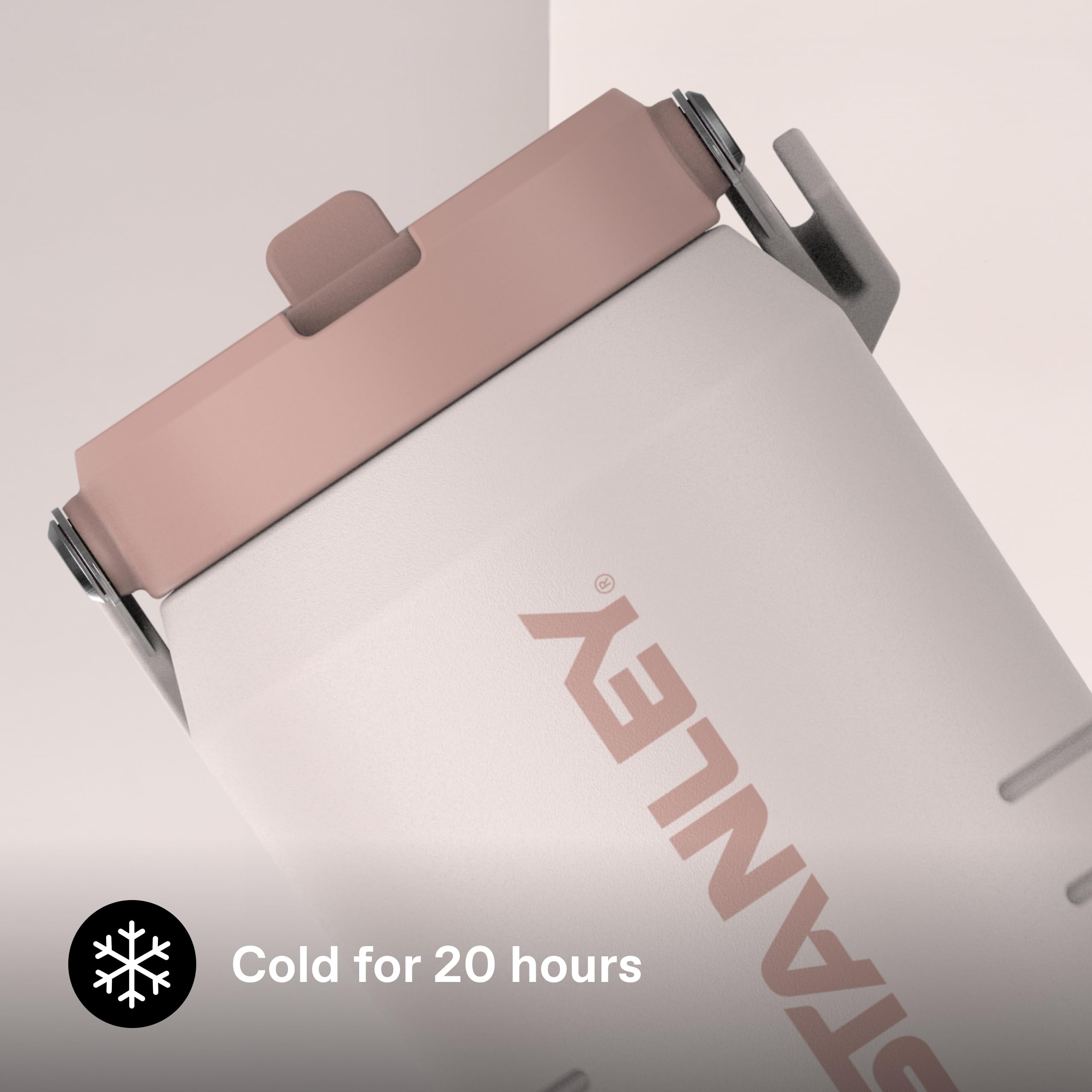 Stanley 1913 IceFlow Flip Straw 2.0 Jug 1.9L - Rose Quartz | Kühlt 20 Std. - 4 Tage eisgekühlt - Auslaufsicher - BPA-frei - Spülmaschinenfest