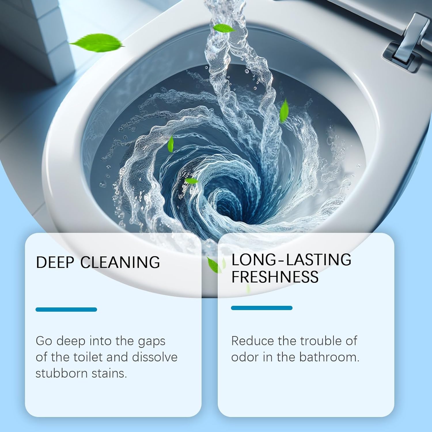 Toilet Stain Removal Powder - Penetrates Gaps, Dissolves Stubborn Stains, Reduces Bathroom Odors, Easy To Use(3pcs)