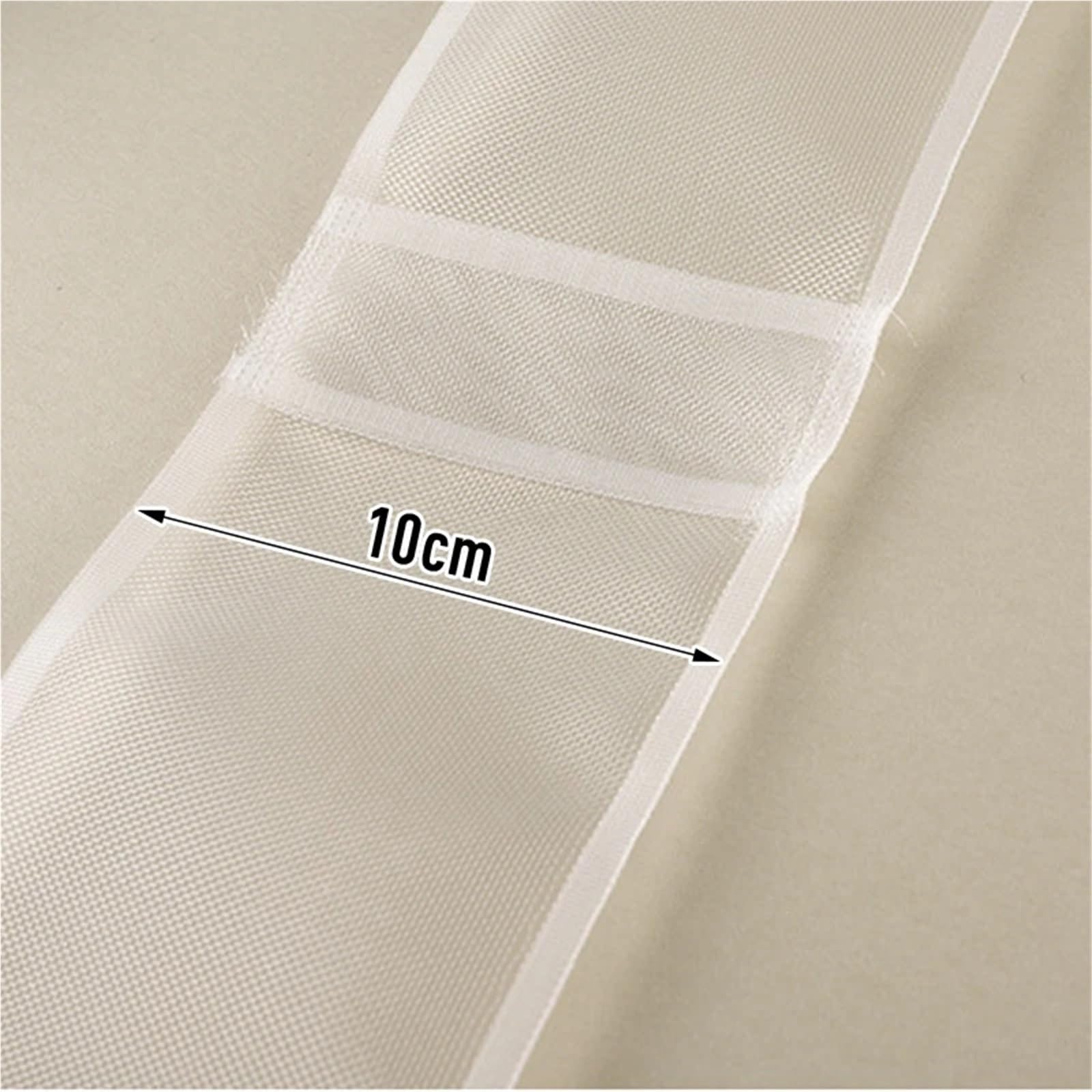 Rufflette pour Rideaux 10/20M Tringle à Rideau Ruban de Titre pincement pli Transparent Poche Bricolage for la Maison hôtel Installation coulissante(10cmX20m)