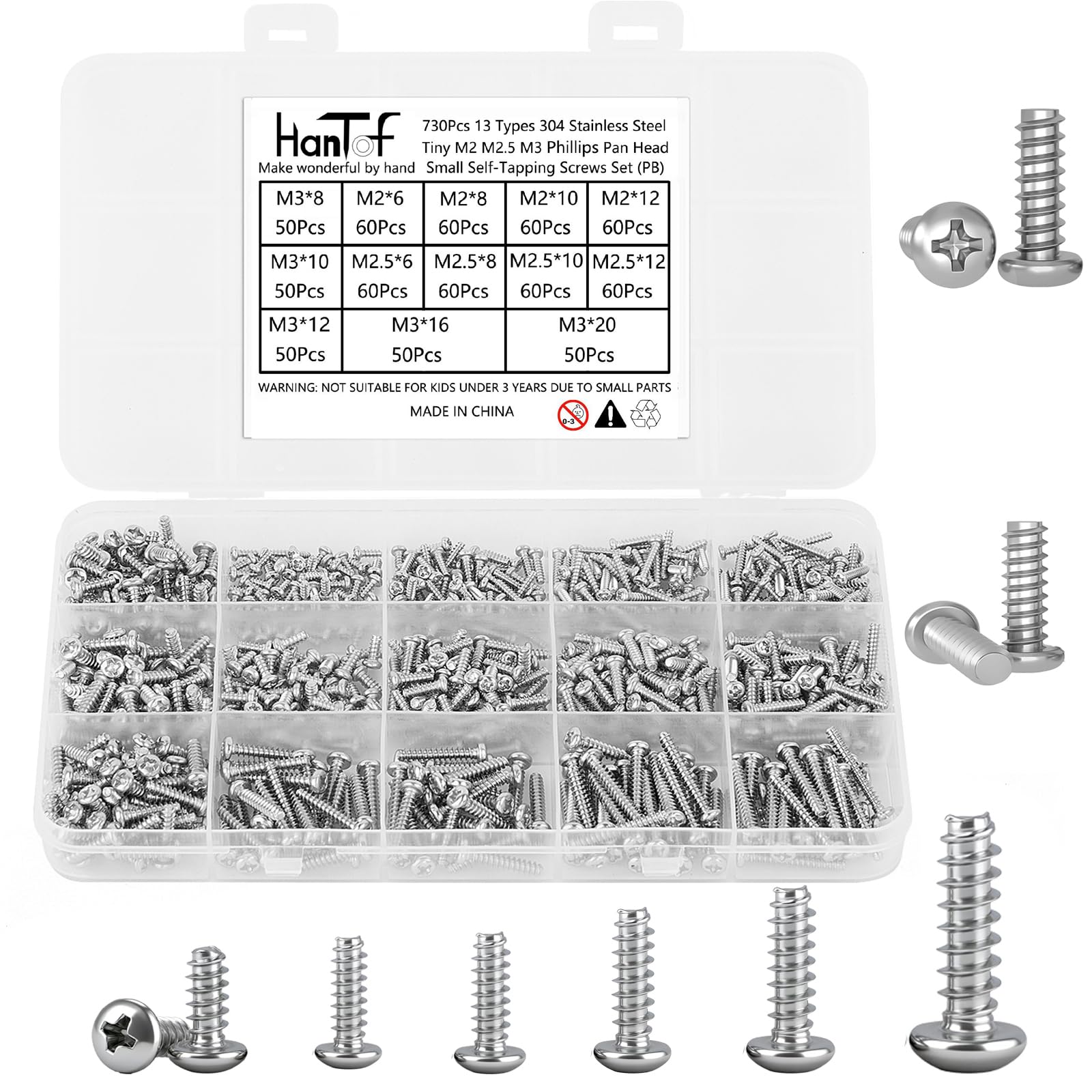 Stainless Steel Screws - 700 Pcs Assortment Kit -14