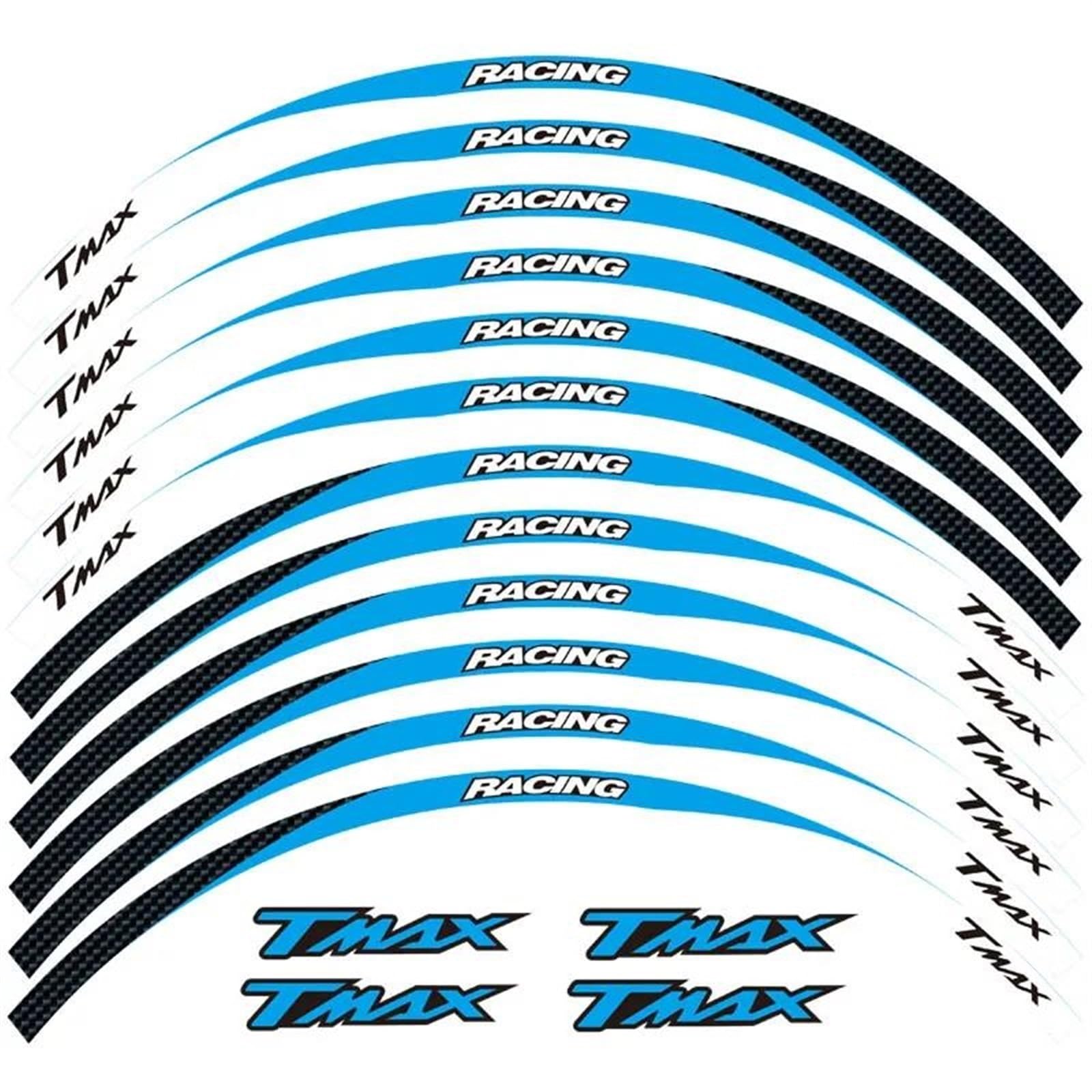 Stickers Motorcycle Wheel Stickers Night Reflective Decorative Rim for TMAX T MAX(Style 19)