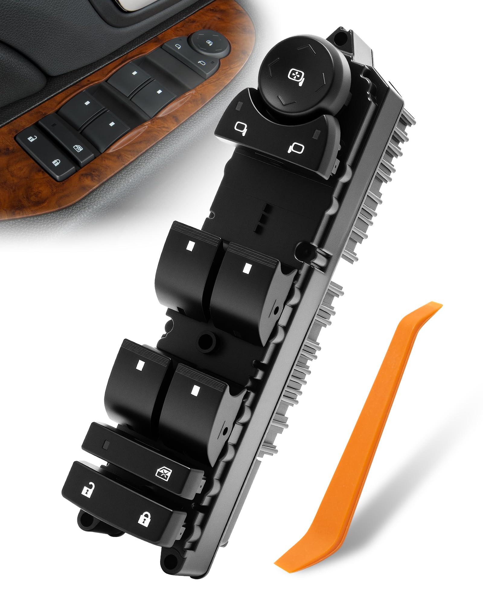 20835552 Driver Side Master Power Window Switch Fit for Chevrolet Silverado 1500, Silverado 2500 HD, Tahoe, Suburban 2500, Avalanche & GMC Sierra 3500