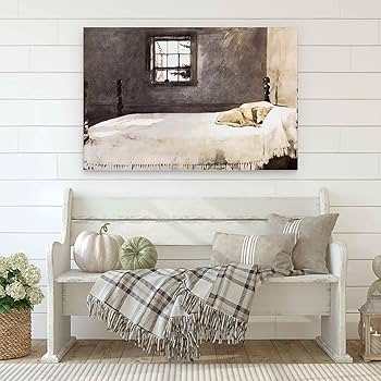 Andrew Wyeth、ALVARO'S BEDROOM Amazon.com: HOTBEST Master Bedroom by Andrew Wyeth 32x24