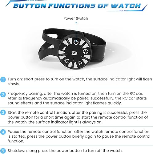 Miniatura 7 de Autos RC para niños, con detección de gestos, control remoto con pulverizador, giratorio de 360, auto de acrobacias a control remoto a la deriva con