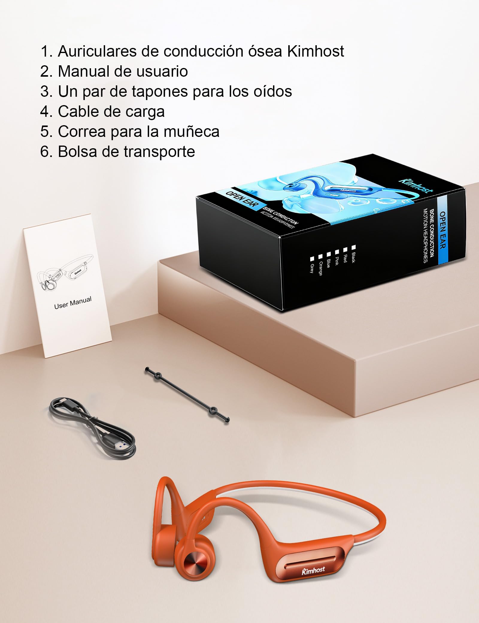 Cuffie a Conduzione Ossea da Nuoto IP68 Impermeabili con Lettore MP3 32GB - Auricolari Sportivi Wireless Bluetooth con Microfono Incorporato, Design Open-Ear per Corsa, Ciclismo e Nuoto