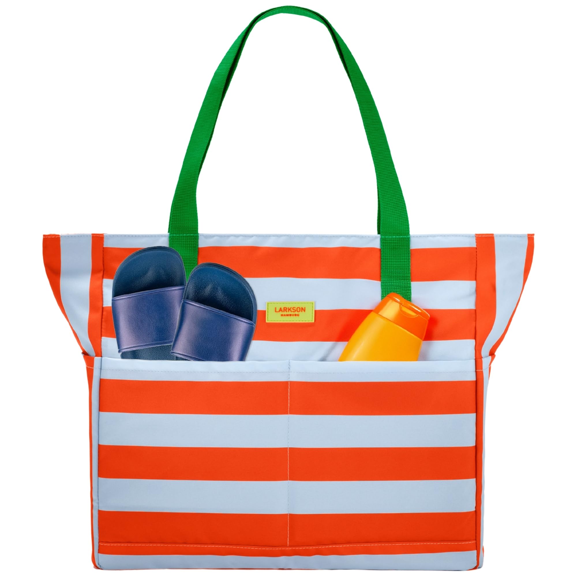 LARKSON Cabas Femme Homme - Linn - Sac de Plage Grand Format Pour Vacances, Sport, Voyage - Sac Fourre Tout avec Fermeture Éclair - Tote Bag