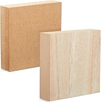 Vista 8 de Bright Creations Bloques de madera para manualidades, cuadrados de madera para manualidades, bloques de madera en blanco para pintar y tallar, 4 x 4
