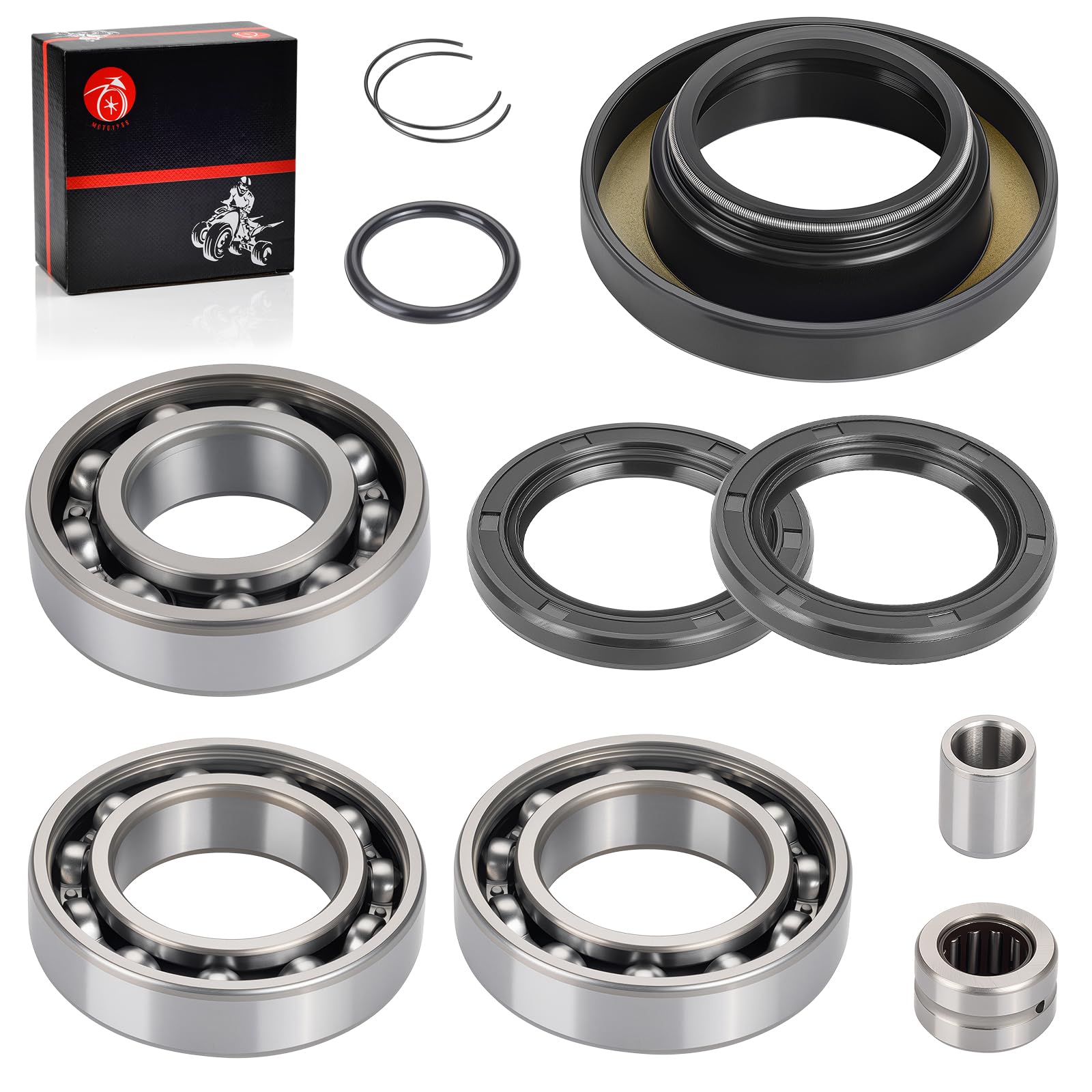 Rear Differential Bearing Seal Kit for Honda Rubicon 500 TRX500FA FGA Foreman 450 TRX450FE FM Foreman 400 TRX400FW 2001-2004
