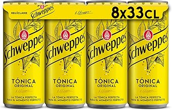 Schweppes Original Tonic, Refreshing Drink - Can, Pack 8x33cl