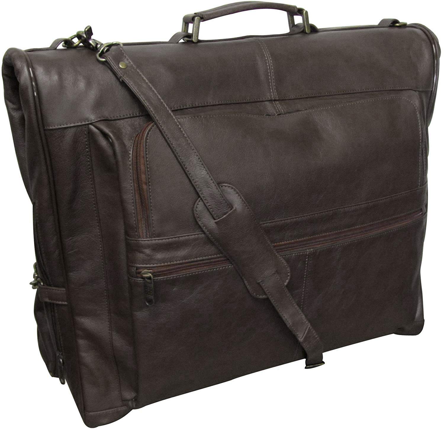 Leather Three-suit Garment Bag (#2435-3)