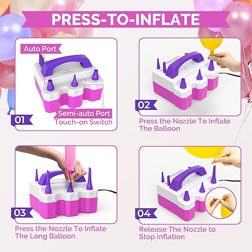 Miniatura 5 de ETENWOLF Bomba de globo eléctrica P600 y bomba de aire AIR 5