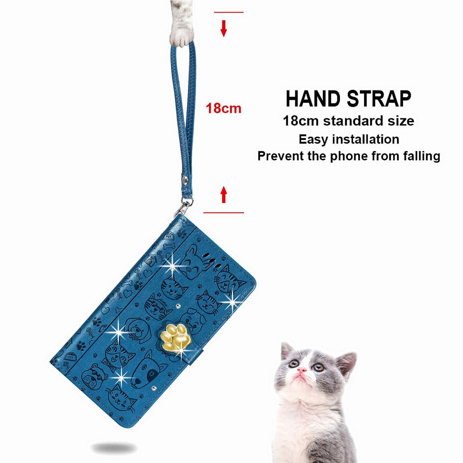 Cover Portafoglio Con Gatto Per Realme Narzo 30 (5G) - Custodia In Pelle PU Con Slot E Chiusura Magnetica