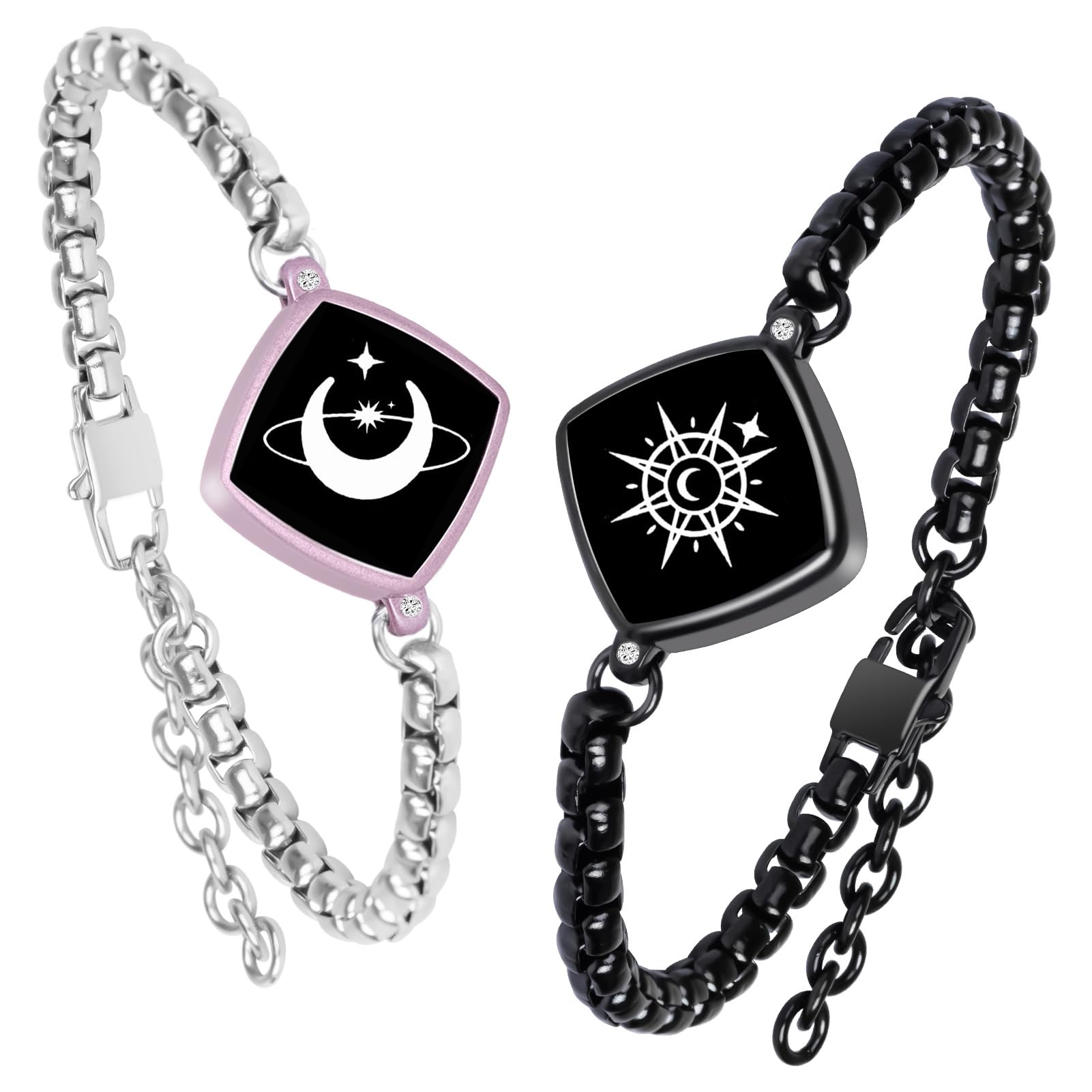Long Distance Touch Bracelets,Vibration & Light up Couples