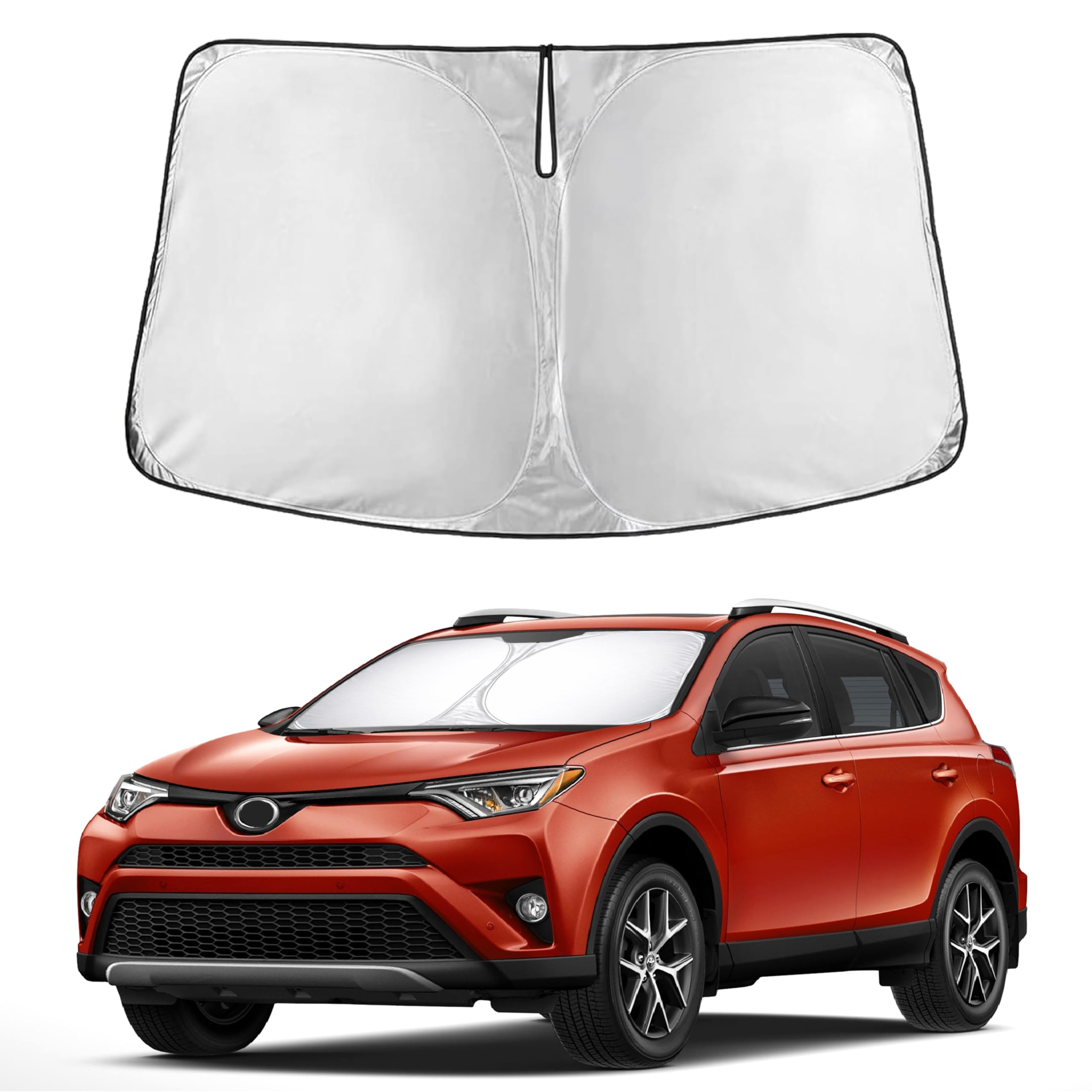 EcoNour Windshield Sun Shade Compatible for Toyota RAV4 2013–2018